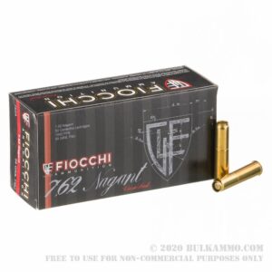 50 Rounds of 7 62x38mm Nagant Ammo by Fiocchi - 97 gr FMJ