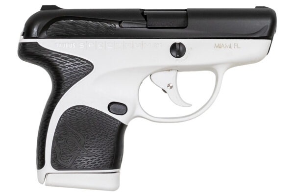 Taurus Spectrum .380 Auto White/Black Pistol with Black Grips - Image 2