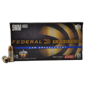 9mm - Federal LE Hydra-Shok 124 Grain Jacketed Hollow Point